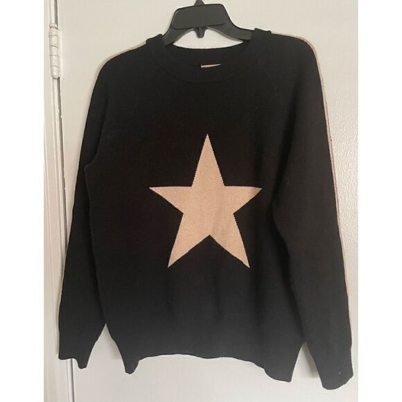 ESQUALO Black Star Women Sweater/Excellent Size M - Picture 6 of 7